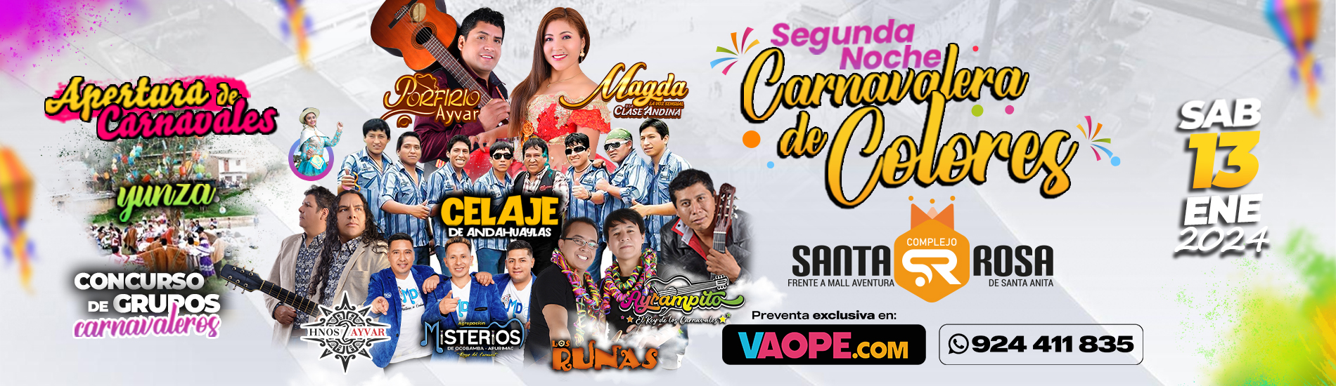 Segunda Noche Carnavalera de Colores en el Complejo Santa Rosa